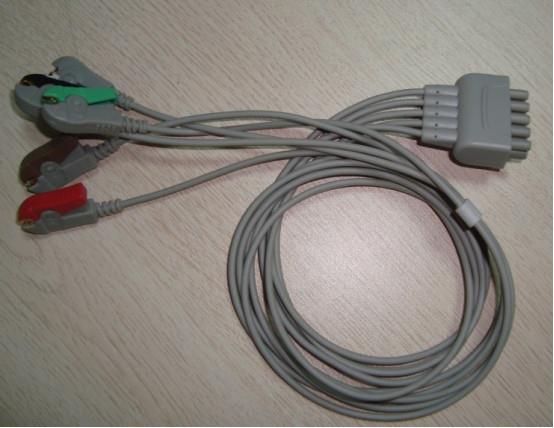 GE Marqutte Dash PRO4000 5lead Ecg Wire,IEC/AHA,SNAP/CLIP FOR CE