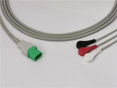 Datascope 3 dẫn ECG Cáp đầu dò cáp Snaps